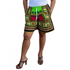 Dashiki Pocket Loose Colorful Women's Shorts