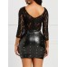 Lace Patchwork See-through Women's Romper